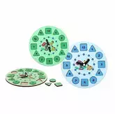 Wooden Learning Clock for Kids, Educational Pre-School Toy, Teach Clock Time, Shape Sorter & Shape Learning for Kids Above 12 Months